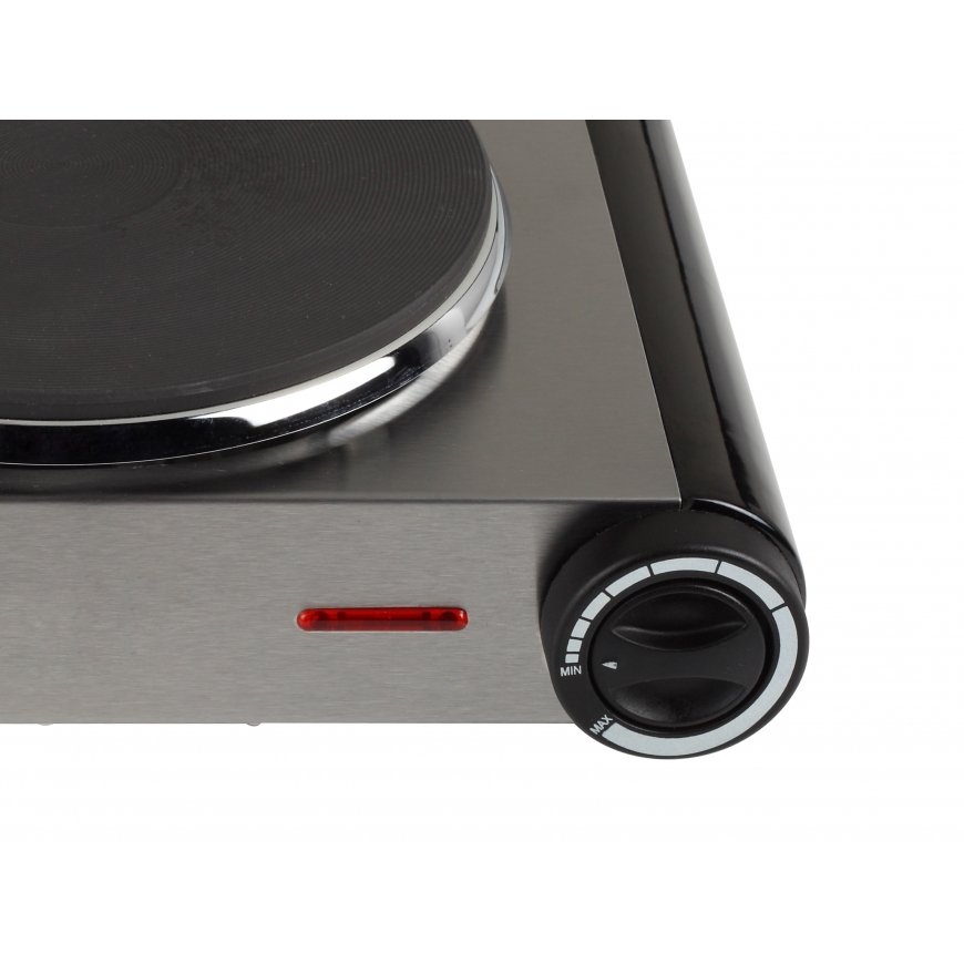 Tristar KP-6248 pliidiraud Roostevaba teras Tööpinna peal Elektriline pliidiplaat 2 tsoon(id) – 3