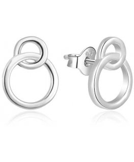 Beneto Minimalist silver earrings AGUP1425 stud