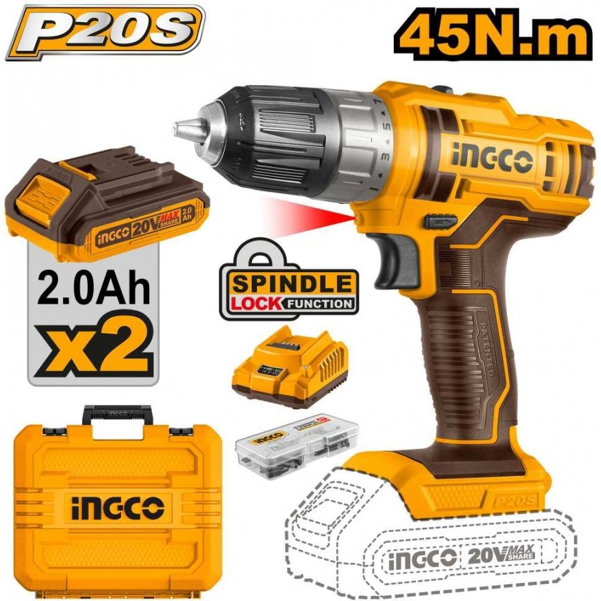 Ingco CDLI200528E Akumuliatorinis suktuvas incl. 2pcs battery and charger – 2