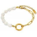 Troli Charming gold-plated bracelet with pearls TO3941 Troli Charming gold-plated bracelet with pearls TO3941