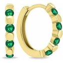 Brilio Silver Brilio Silver Stylish gold rings with green zircons EA676YG