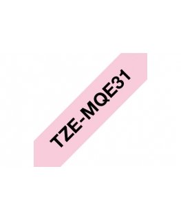 Brother TZEMQE31 label-making tape Black on pink TZe