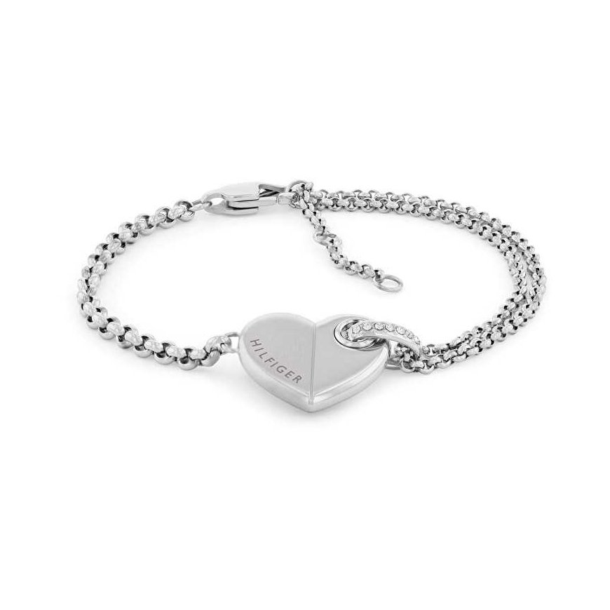 Tommy Hilfiger Bold Heart Charm Steel Bracelet 2780928