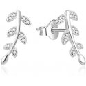 Beneto Longitudinal silver earrings with zircons AGUP2033 Beneto Longitudinal silver earrings with zircons AGUP2033