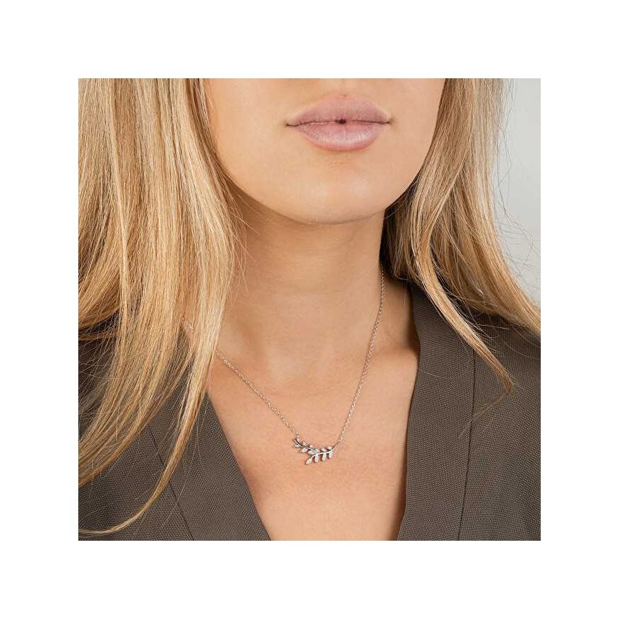 Again Jewelry Vėl papuošalai Sidabrinis karoliai su cirkoniais Filialas AJNA0017 – 2