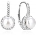 Beneto Charming silver earrings with genuine river pearls AGUC2397PL Beneto Charming silver earrings with genuine river pearls AGUC2397PL
