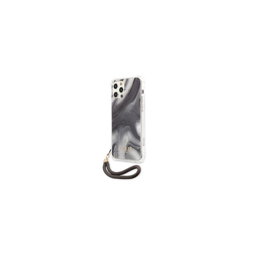 Case Guess GUHCP12MKSMAGR Apple iPhone 12/12 Pro 6.1" gray hardcase Marble Collection