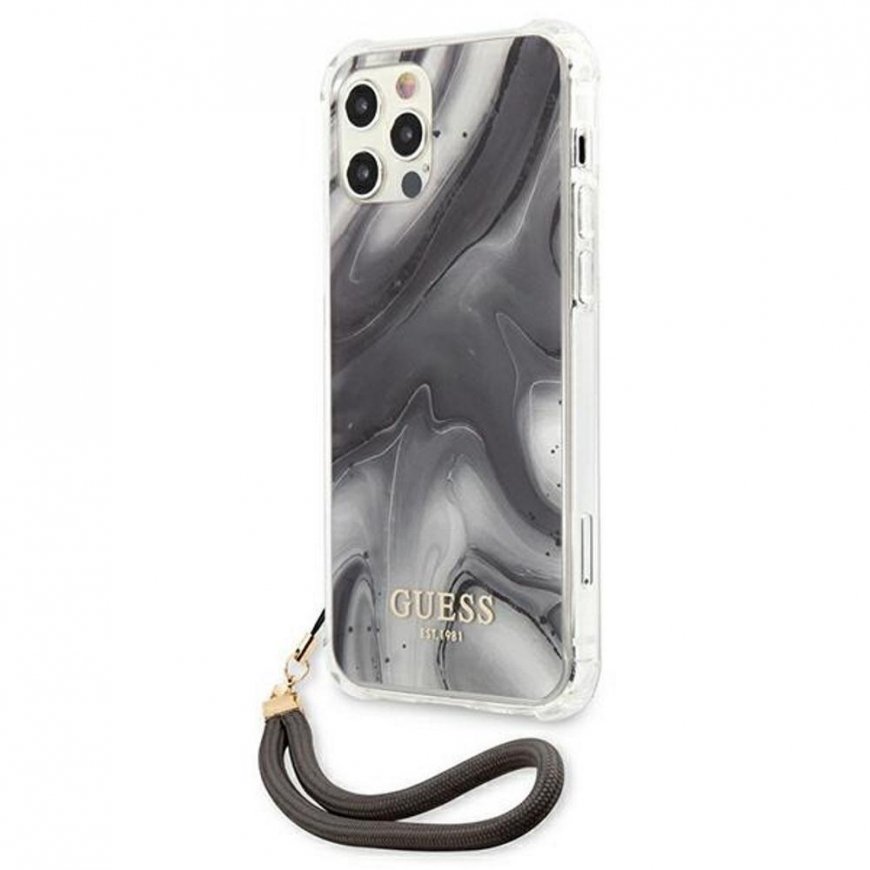 Case Guess GUHCP12MKSMAGR Apple iPhone 12/12 Pro 6.1" gray hardcase Marble Collection – 3