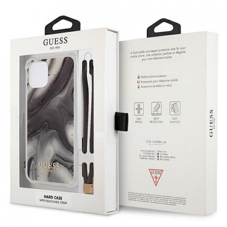 Kotelo Guess GUHCP12MKSMAGR Apple iPhone 12/12 Pro 6,1" harmaa kovakotelo Marble Collection – 5