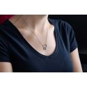 Beneto Silver necklace with heart AGS291 / 48