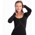 Troli Timeless steel necklace with a drawstring at the waist Troli Timeless steel necklace with a drawstring at the waist