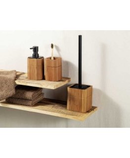 Brown bamboo "Serro" toilet brush - Wenko