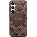 Guess 4G Round Patch Classic Logo MagSafe Samsung Galaxy S25+ dėklas telefonui rudos spalvos Guess 4G Round Patch Classic Logo MagSafe Samsung Galaxy S25+ dėklas telefonui rudos spalvos