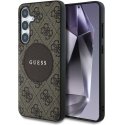 Guess 4G Round Patch Classic Logo MagSafe Samsung Galaxy S25+ dėklas telefonui rudos spalvos Guess 4G Round Patch Classic Logo MagSafe Samsung Galaxy S25+ dėklas telefonui rudos spalvos