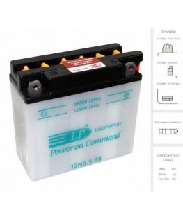 Landport Battery 5.5 Ah 55A EN 12V