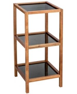 Wenko 3-tier shelf made of FONDI acacia wood