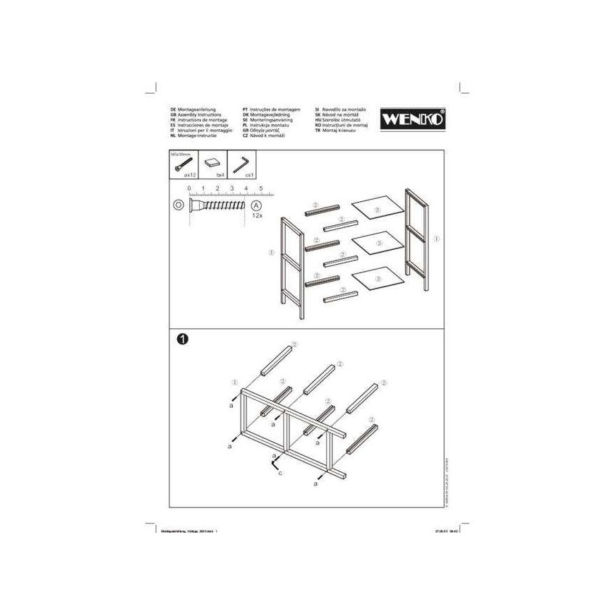 Wenko 3-tier shelf made of FONDI acacia wood – 4