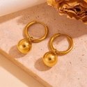 Troli Stylish gold-plated earrings with balls Troli Stylish gold-plated earrings with balls