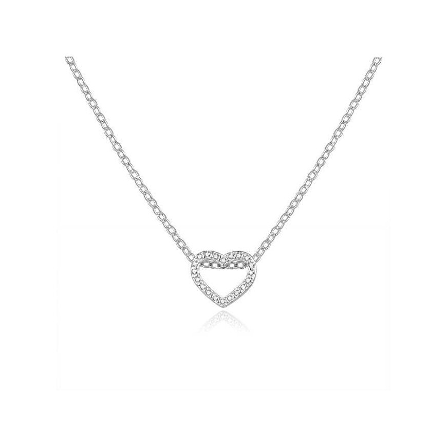 Beneto Charming silver necklace with zircons AGS1283 / 47L (chain, pendant)