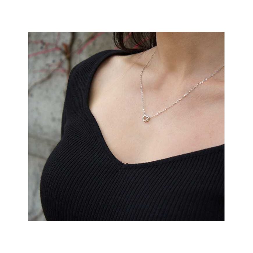 Beneto Charming silver necklace with zircons AGS1283 / 47L (chain, pendant) – 2