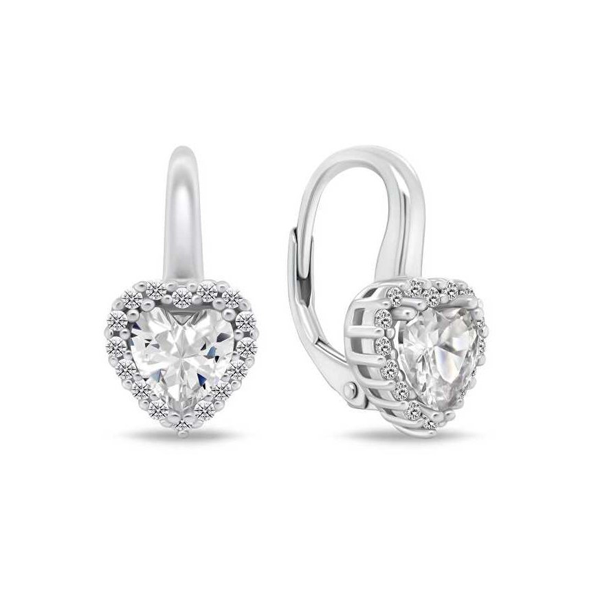 Brilio Silver Silver heart jewelry set with zircons SET273W (earrings, pendant) – 5