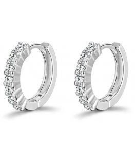 Beneto Round silver earrings AGU1152