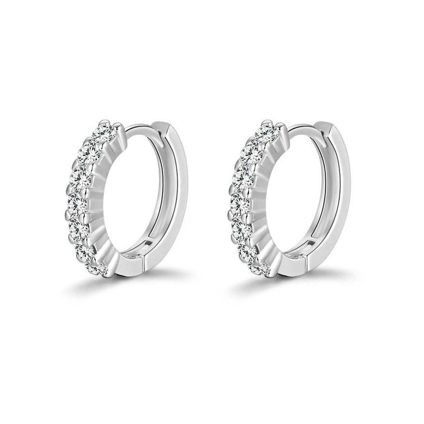 Beneto Round silver earrings AGU1152