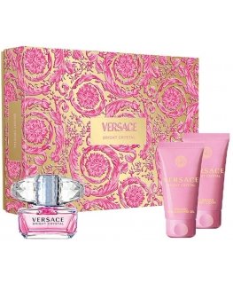 Versace Bright Crystal -setti naisille (EDT, 50 ml + vartalovoide, 50 ml + suihkugeeli, 50 ml)