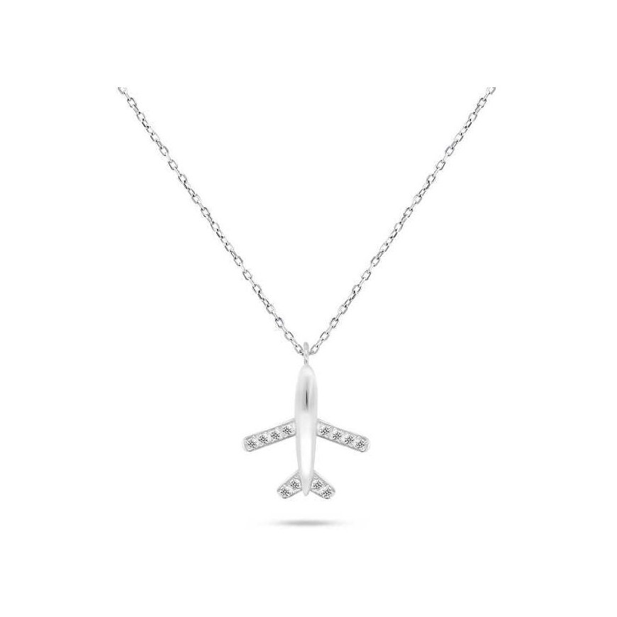 Brilio Silver Brilio Silver Playful silver necklace Airplane NCL77W