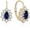 Bennett gold-plated earrings with blue zircons AGUC3298BL-GOLD Bennett gold-plated earrings with blue zircons AGUC3298BL-GOLD