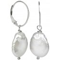 Jwl Luxury Pearls Silver earrings with white pearl right JL0154 Jwl Luxury Pearls Silver earrings with white pearl right JL0154