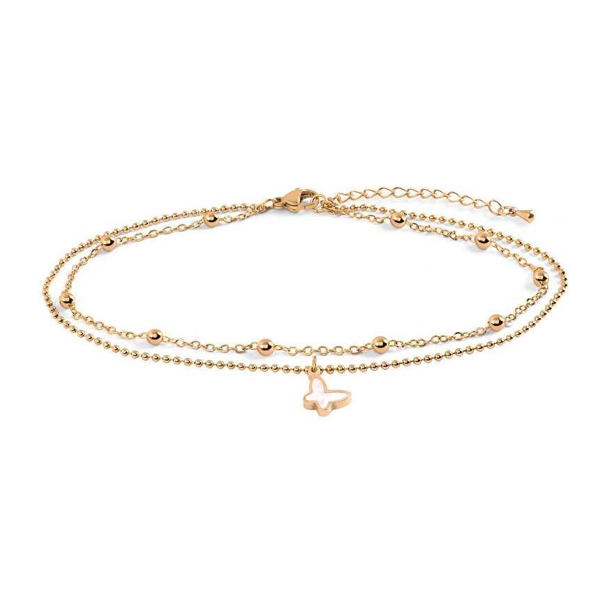 Troli Double gold-plated bracelet with bow tie