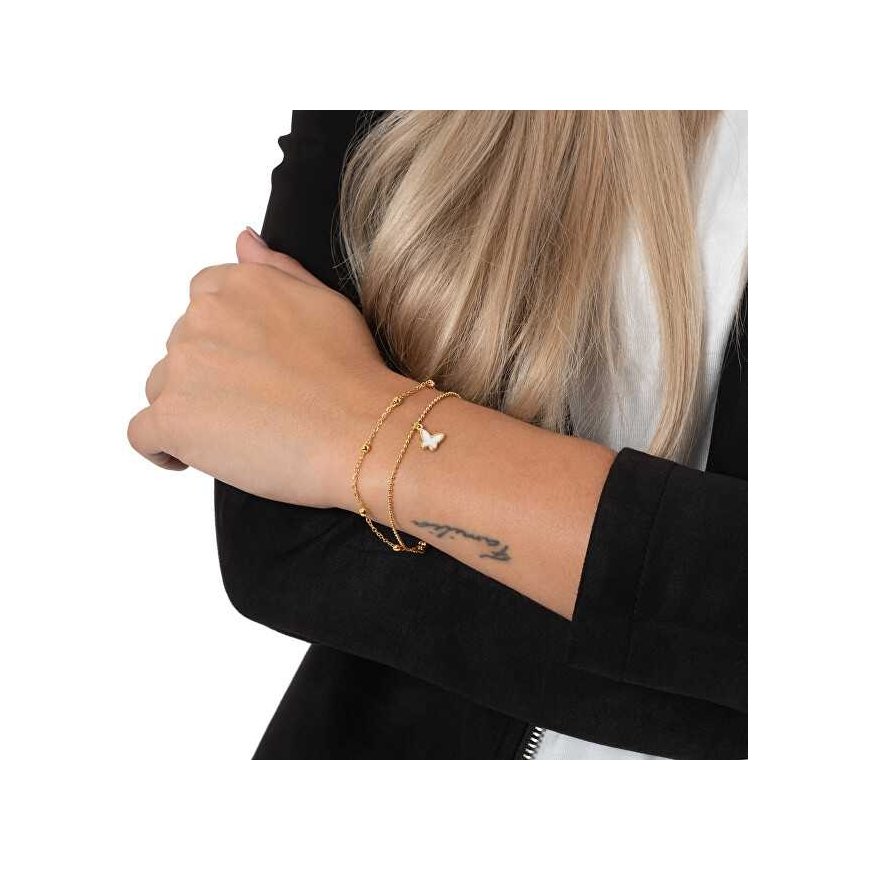 Troli Double gold-plated bracelet with bow tie – 2
