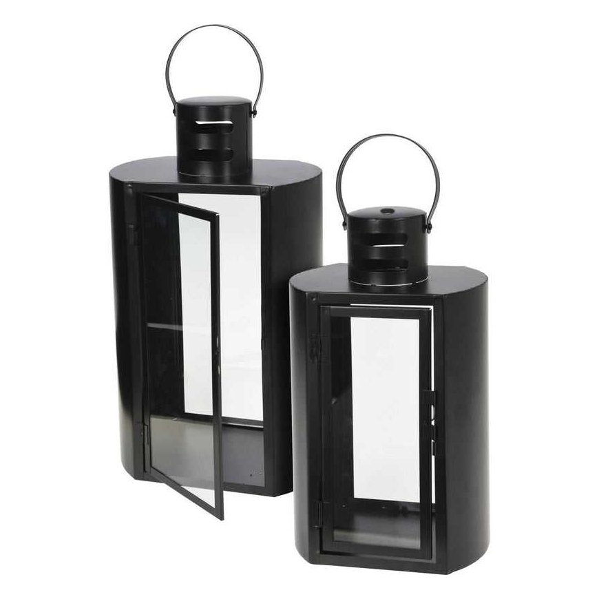 Home Styling Collection Metallilamppu musta MINIMAL, 2 valoa – 3