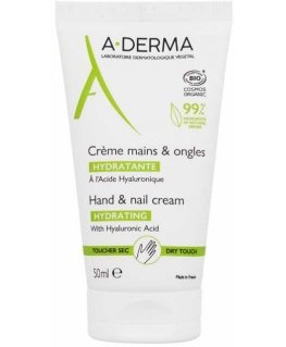 A-Derma Moisturizing Hand And Nail Kreminis 2 x, 50 ml (Pažeista pakuotė)