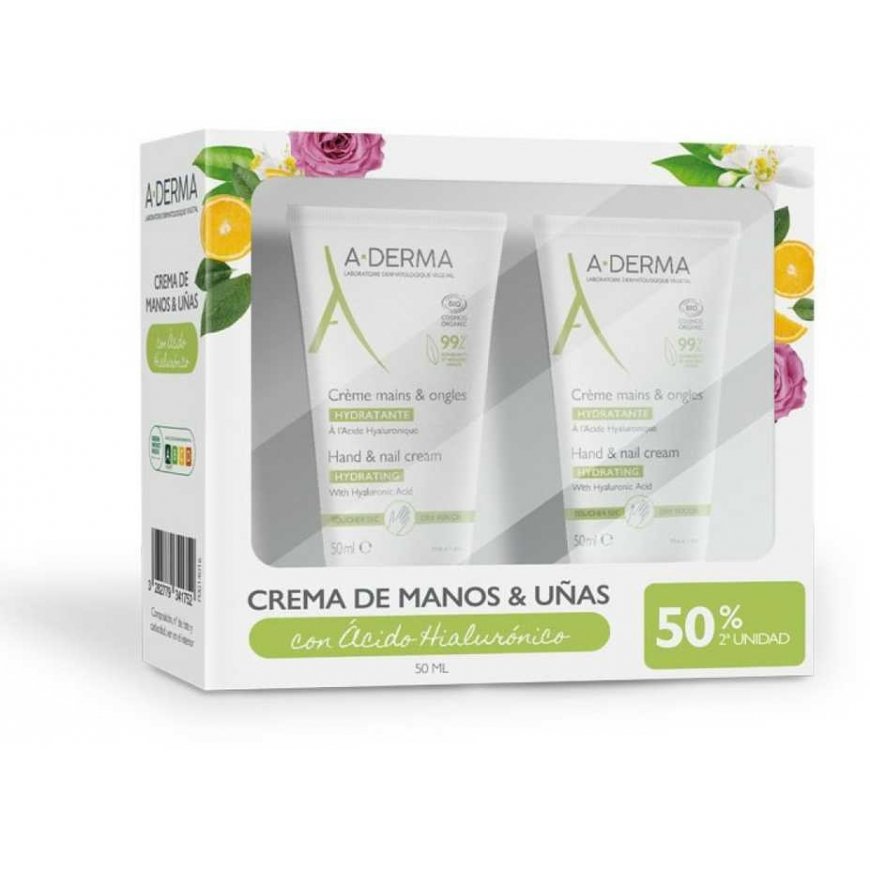 A-Derma Moisturizing Hand and Nail Cream 2 x, 50 ml (vaurioitunut pakkaus) – 2