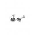 Vuch Irakli silver minimalist steel earrings Vuch Irakli silver minimalist steel earrings