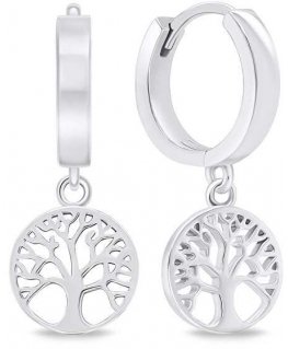 Brilio Silver Brilio Silver Stylish silver earrings Tree of Life EA639W
