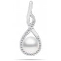 Brilio Silver Brilio Silver Elegant silver pendant with real pearl and zircons PT123W Brilio Silver Brilio Silver Elegant silver pendant with real pearl and zircons PT123W