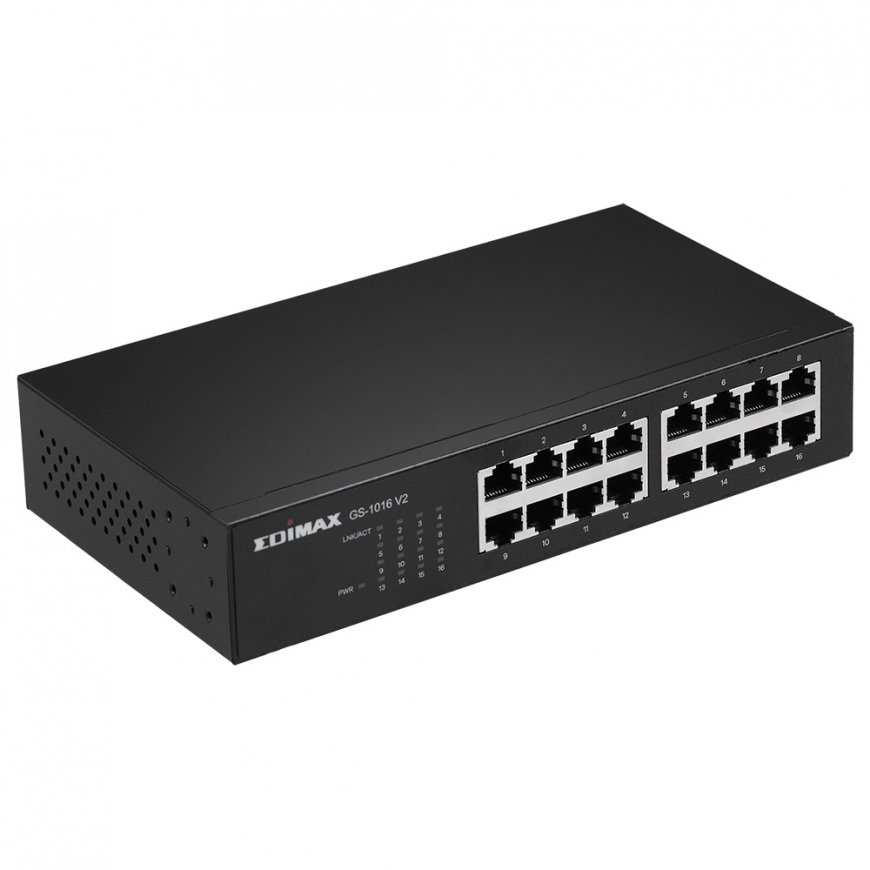 Edimax GS-1016 V2 network switch Managed Gigabit Ethernet (10/100/1000) Black – 3