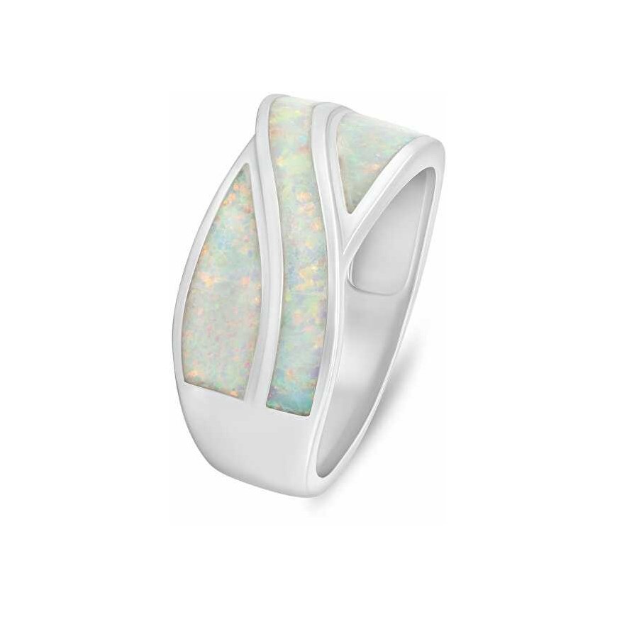 Brilio Silver Exclusive silver ring with white opal RI130W