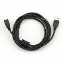 Cablexpert CCFB-USB2-AMBM-1.5M USB-kaabel 1,5 m USB A USB B Must