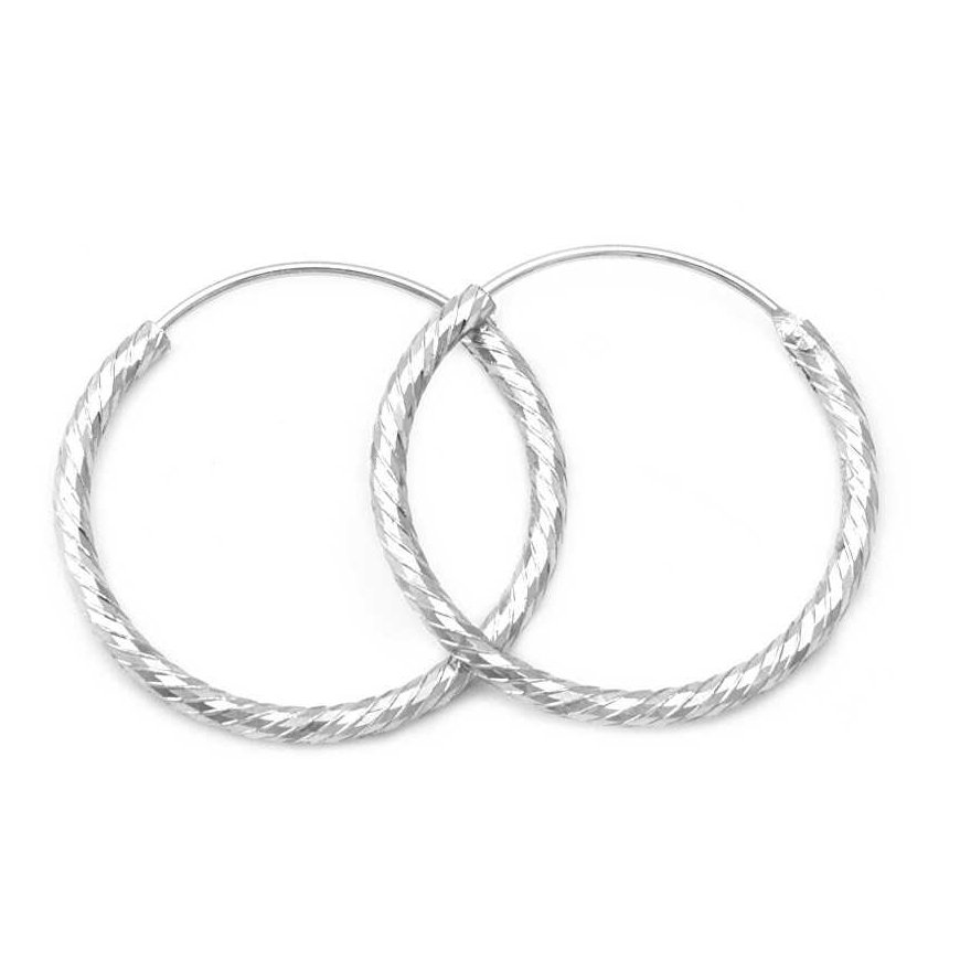 Beneto Amazing silver round earrings AGUC350