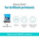 HP uzlabots glancēts foto papīrs-25 lapas/A4/210 x 297 mm