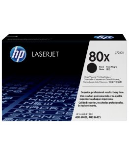 HP 80X High Yield Black Original LaserJet Toner Cartridge tonerio kasetė 1 vnt Originalus Juoda