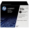 HP 55X, Упаковка 2шт, Оригинальные лазерные картриджи LaserJet увеличенной емкости, Черные HP 55X, Упаковка 2шт, Оригинальные лазерные картриджи LaserJet увеличенной емкости, Черные