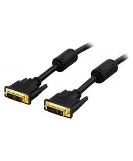 Deltaco DVI-600B DVI-kaabel 3 m DVI-D Must