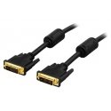 Deltaco DVI-600B DVI kabelis 3 m DVI-D Melns Deltaco DVI-600B DVI kabelis 3 m DVI-D Melns