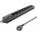 Qoltec 50114 viršįtampių ribotuvas Juoda 8 AC išvestis(ys / čių) 230 V 3 m Qoltec 50114 viršįtampių ribotuvas Juoda 8 AC išvestis(ys / čių) 230 V 3 m