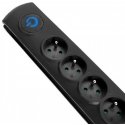 Qoltec 50114 surge protector Black 8 AC outlet(s) 230 V 3 m Qoltec 50114 surge protector Black 8 AC outlet(s) 230 V 3 m